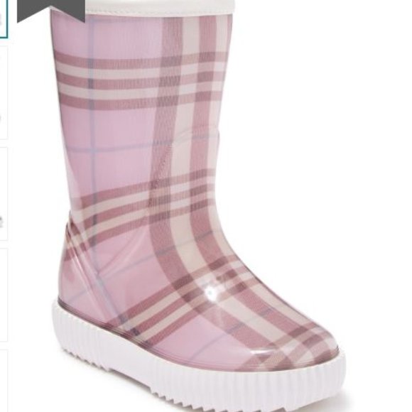 Burberry Other - Burberry Pink Asalaman Plaid Waterproof Boot 33 34
